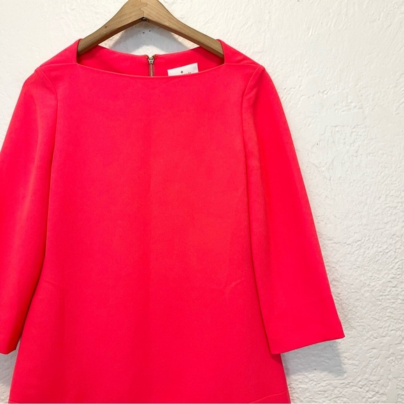 Kate Spade Dress 2 Coral Red Pink Caution To The Wind Flounce - Picture 4 of 9